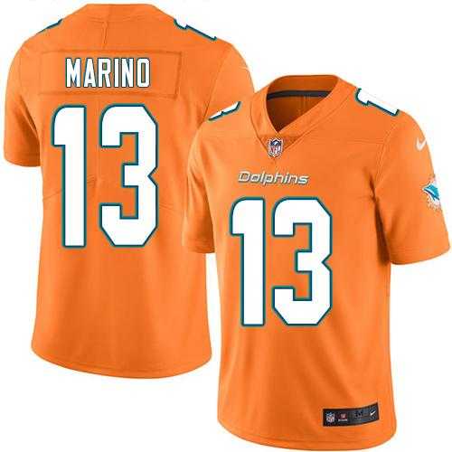 Nike Men & Women & Youth Dolphins 13 Dan Marino Orange Color Rush Limited Jersey,We sell and wholesale Nike Men & Women & Youth Dolphins 13 Dan Marino Orange Color Rush Limited Jersey on line form chian!